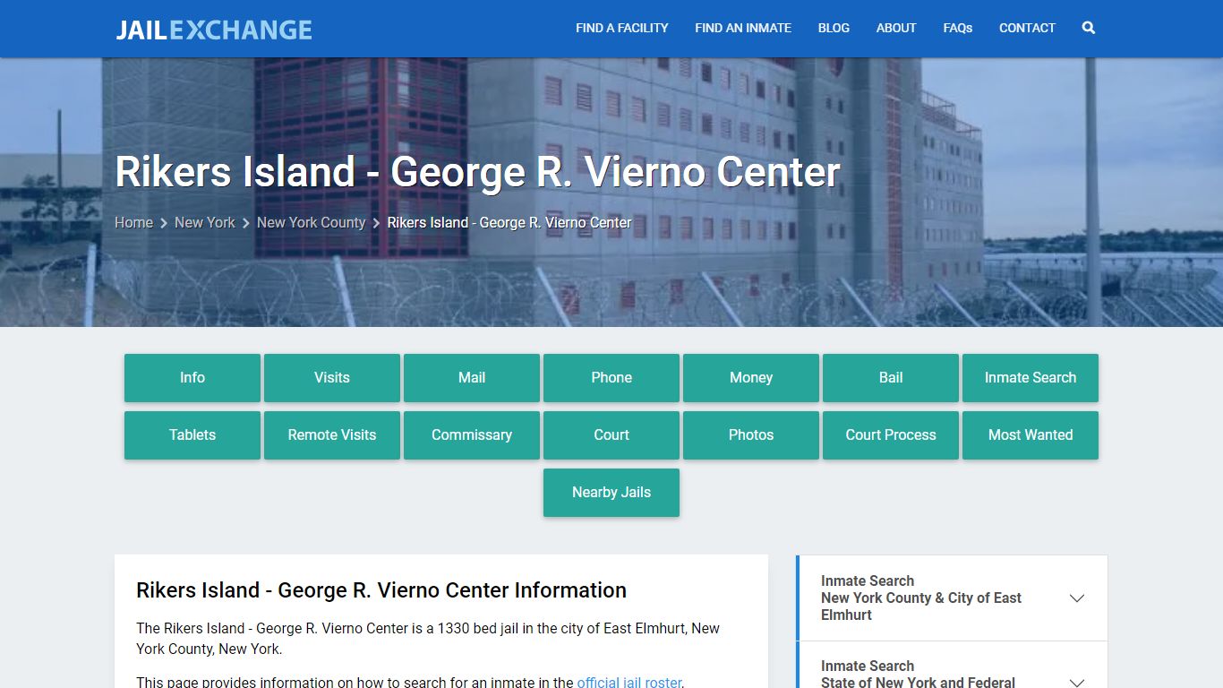 Rikers Island - George R. Vierno Center - Jail Exchange